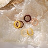 Simple Geometric Candy Color Acrylic Ring Wholesale main image 4