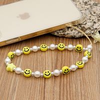 Korean Fashion Pearl Pendant Acrylic Smiley Mobile Phone Chain main image 5