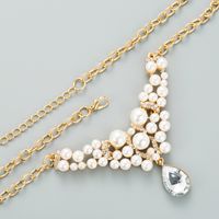 Conjunto De Collar De Aretes De Diamantes De Imitación De Perlas De Moda main image 5