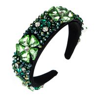 Fashion Crystal Glass Diamond Flower Headband main image 6