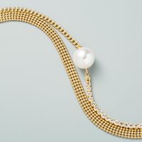 Fashion Metal Inlaid Pearl Pendant Necklace Wholesale main image 5