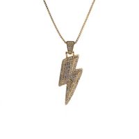 Wholesale Fashion Gold Lightning Pendant Copper Necklace main image 1