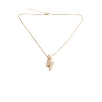 Wholesale Fashion Gold Lightning Pendant Copper Necklace main image 5