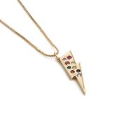 Wholesale Fashion Gold Lightning Pendant Copper Necklace main image 3