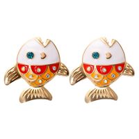 Retro Small Fish Epoxy Earrings Wholesale main image 2