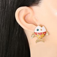 Retro Small Fish Epoxy Earrings Wholesale main image 3
