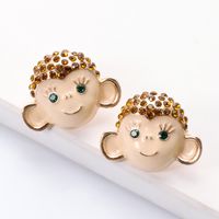 Fashion Retro Monkey Epoxy Animal Earrings Wholesale main image 5