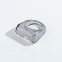 Simple Geometric Transparent Resin Ring Wholesale main image 6