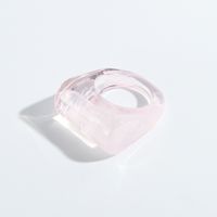 Simple Geometric Transparent Resin Ring Wholesale main image 5