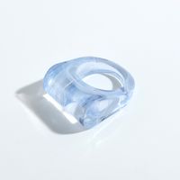 Simple Geometric Transparent Resin Ring Wholesale main image 4
