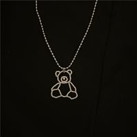 Collier Pendentif Ours En Diamant Simple En Gros main image 6