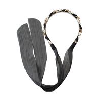 Korean Style Fashion Yarn Solid Color Streamer Headband Wholesale main image 6