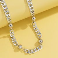 Mode Runde Perle Aluminiumkette Einschichtige Halskette main image 5