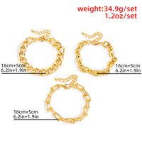 Fashion Glossy Multi-layer Hollow Cross Aluminum Chain Bracelet main image 5