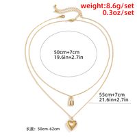 Fashion Alloy Heart Pendant Fine Chain Metal Lock Necklace main image 4