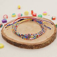 Ethnic Style Lucky Eye Rice Bead Woven Colorful Beaded Small Bracelet main image 1