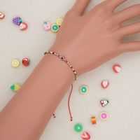 Ethnic Style Lucky Eye Rice Bead Woven Colorful Beaded Small Bracelet main image 2
