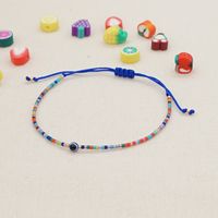 Ethnic Style Lucky Eye Rice Bead Woven Colorful Beaded Small Bracelet main image 3
