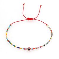 Ethnic Style Lucky Eye Rice Bead Woven Colorful Beaded Small Bracelet main image 4