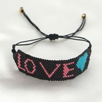 Bohemia Style Rice Beads Hand-woven Letters Bracelet main image 2