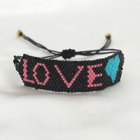 Bohemia Style Rice Beads Hand-woven Letters Bracelet main image 5