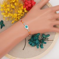 Simple Natural Shell Lucky Eyes Rice Beads Hand-woven Colorful Beaded Bracelet main image 2
