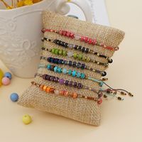 Simple Rice Beads Emperor Pine Stone Hand-woven Beaded Small Bracelet main image 1