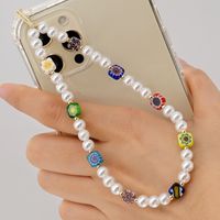 Fashion Pearl Flower Beads Mobile Phone Chain sku image 4