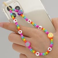 Personality Fashion Hand-woven Color Beaded Mobile Phone Lanyard sku image 1