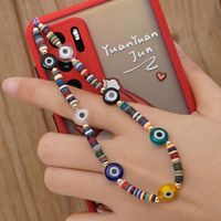 Bohemian Colored Letter Smiley Face Mobile Phone Lanyard sku image 8
