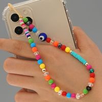 Bohemian Colored Letter Smiley Face Mobile Phone Lanyard sku image 3