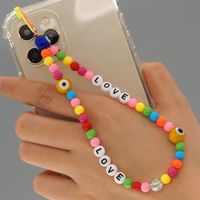 Bohemian Colored Letter Smiley Face Mobile Phone Lanyard sku image 1