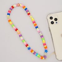 Bohemian Colored Letter Smiley Face Mobile Phone Lanyard sku image 2