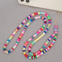Bohemian Colored Soft Ceramic Abacus Beads Mobile Phone Chain sku image 1
