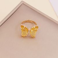 Fashion Zircon Butterfly Opening Adjustable Ring Wholesale sku image 10