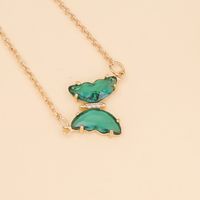 Wholesale Fashion Multicolor Butterfly Pendent Copper Necklace sku image 5