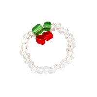 Fashion Crystal Beaded Necklace Bracelet Ring Set sku image 1