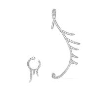 Fashion Personality Diamond Asymmetrical Alloy Earrings Set sku image 1