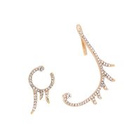 Fashion Personality Diamond Asymmetrical Alloy Earrings Set sku image 3