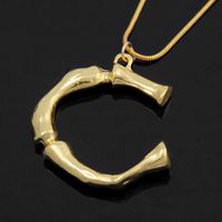 Fashion Lava Geometric Letter Pendent Short Clavicle Necklace sku image 6