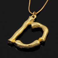 Fashion Lava Geometric Letter Pendent Short Clavicle Necklace sku image 7