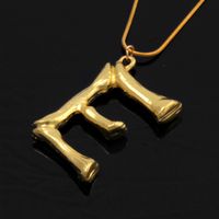 Fashion Lava Geometric Letter Pendent Short Clavicle Necklace sku image 8