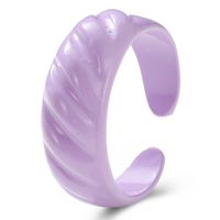 Simple Candy Color Spray Diagonal Stripes Open Ring sku image 1