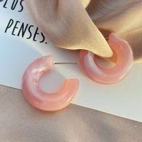 Fashion Macaron Color C-shaped Creative Resin Earrings sku image 2