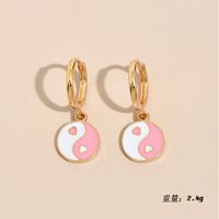 Fashion Personality Dripping Oil Two-piece Earrings sku image 2