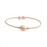 Bracelet De Perles D&#39;eau Douce Coréenne En Or 14 Carats sku image 1