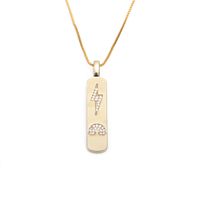 Wholesale Fashion Gold Lightning Pendant Copper Necklace sku image 2