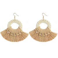 Casual Ethnic Style Geometric Cotton Thread Tassel Women's Drop Earrings 1 Pair sku image 10