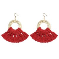 Casual Ethnic Style Geometric Cotton Thread Tassel Women's Drop Earrings 1 Pair sku image 13