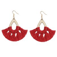 Casual Ethnic Style Geometric Cotton Thread Tassel Women's Drop Earrings 1 Pair sku image 1